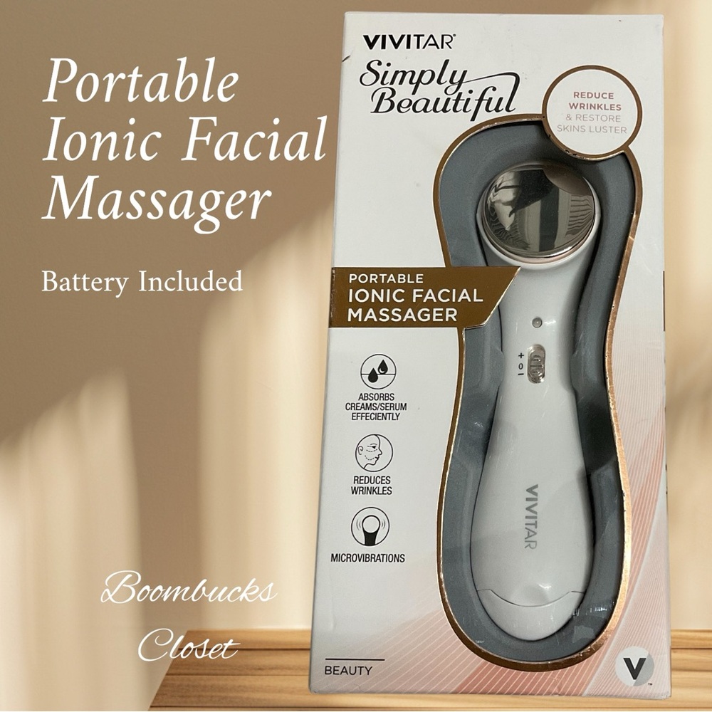 Vivitar Simply Beautiful Ionic Facial Massager - White New in Box